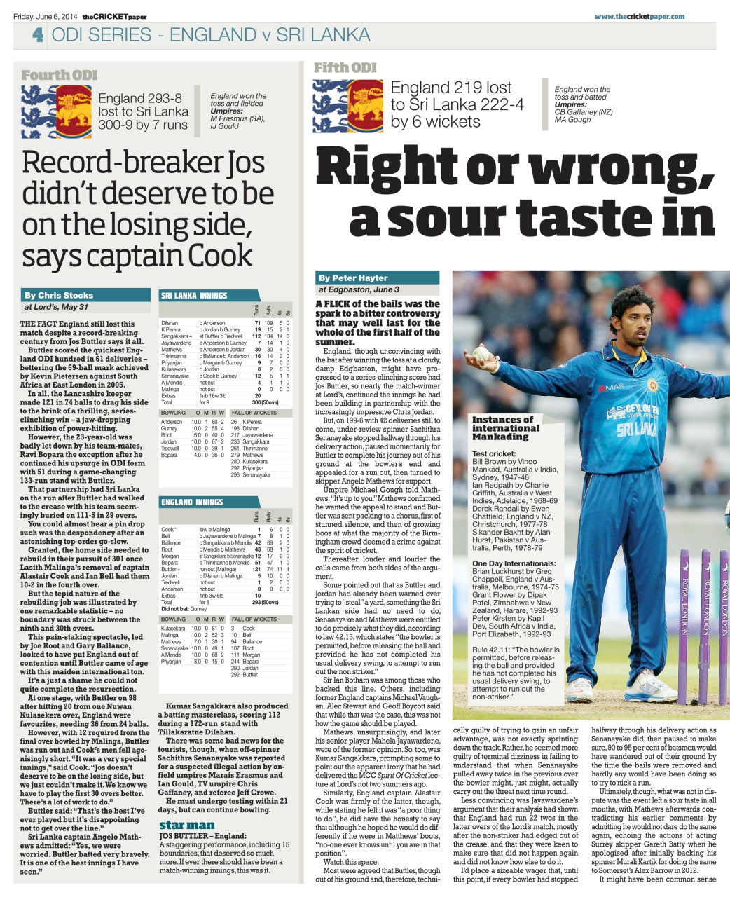 The Cricket Paper Preview Pages