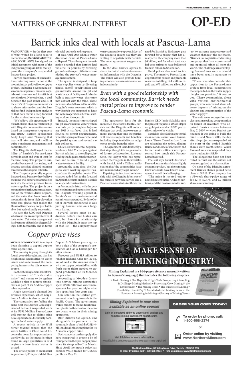 The Northern Miner Preview Pages