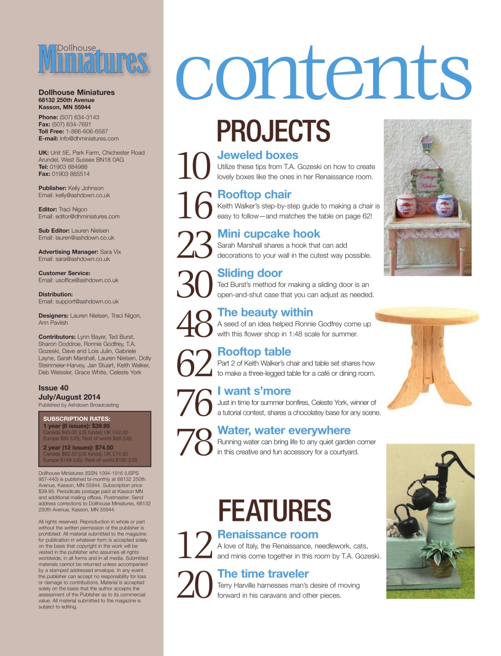 Dollhouse Miniatures Preview Pages