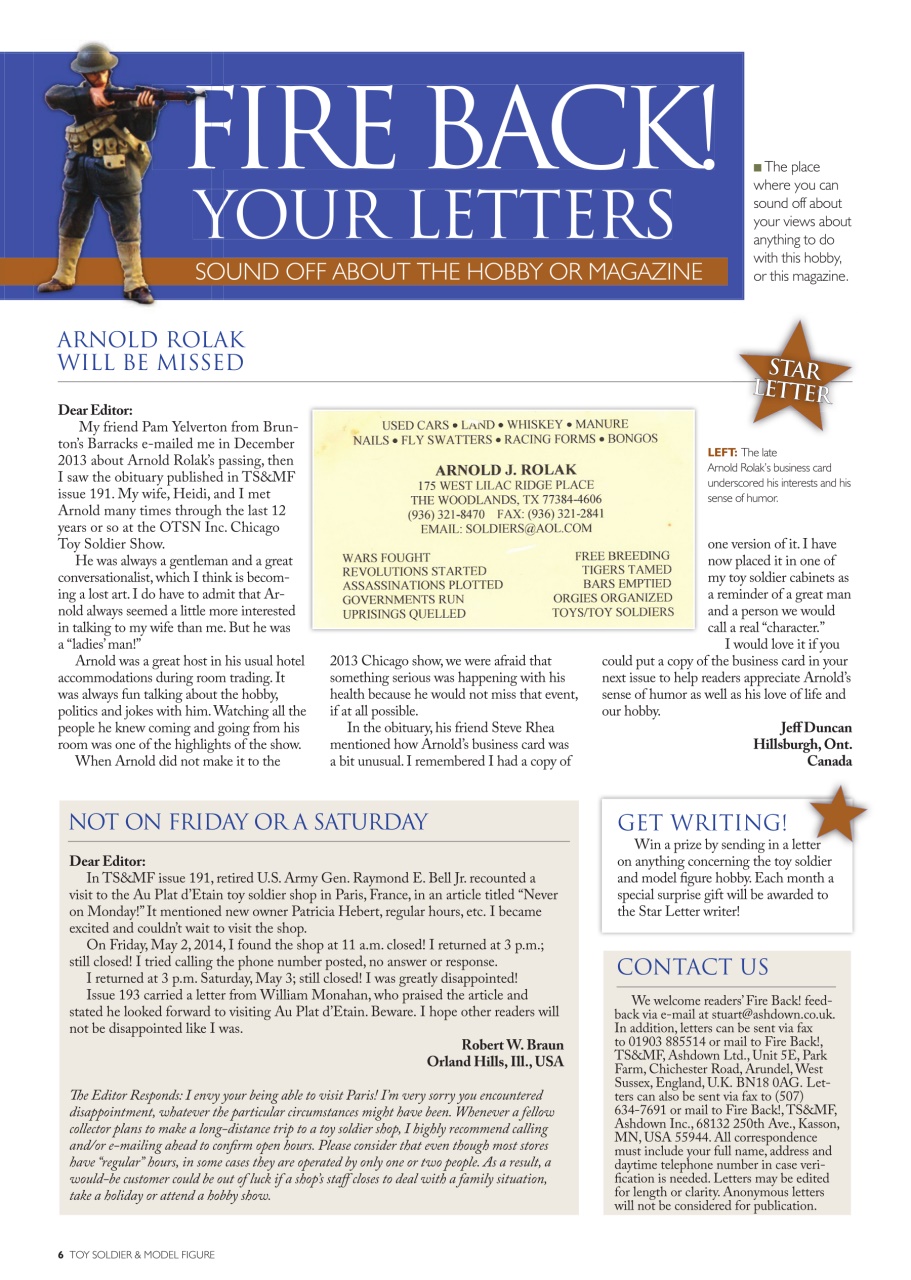 Toy Soldier & Model Figure Preview Pages