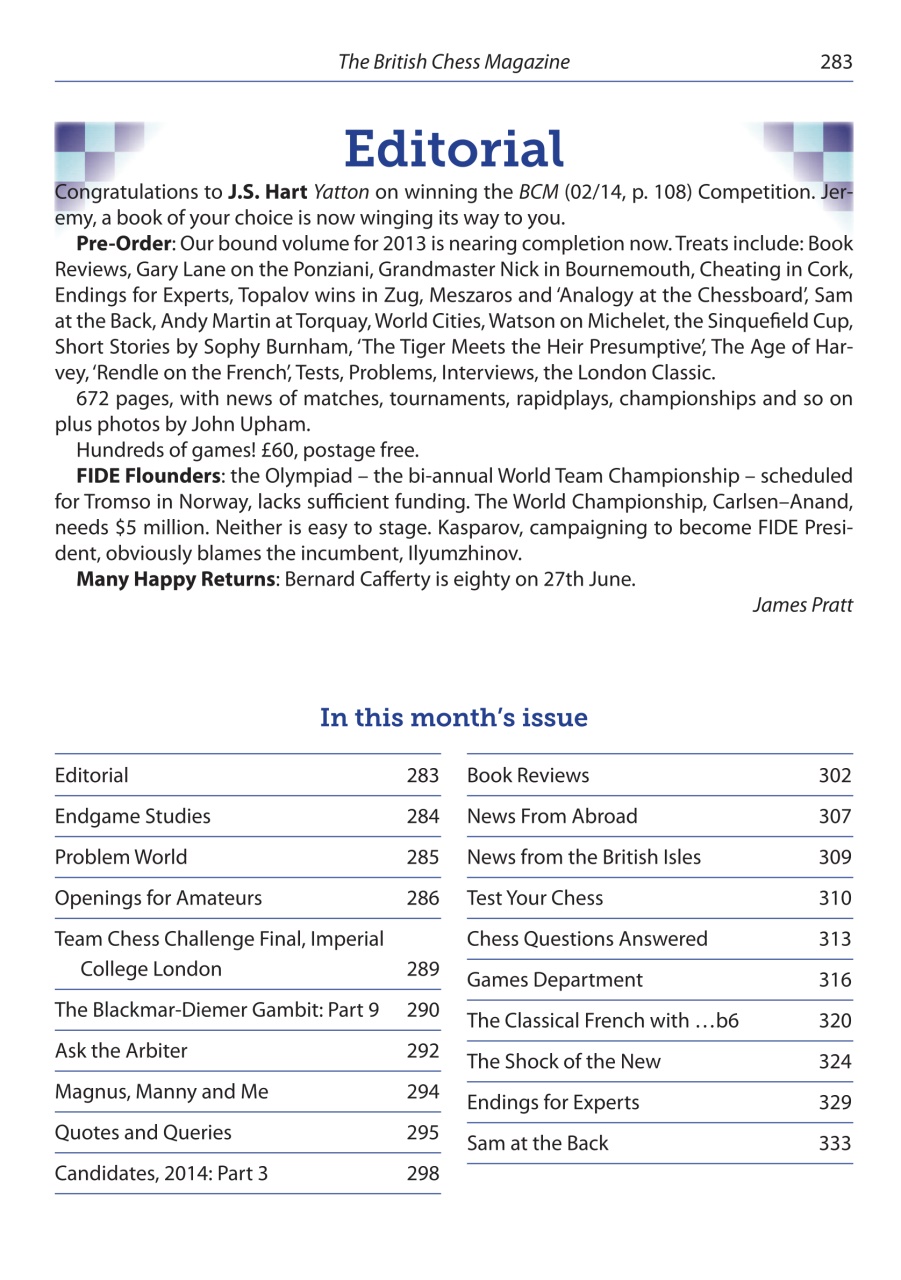 British Chess Magazine Preview Pages