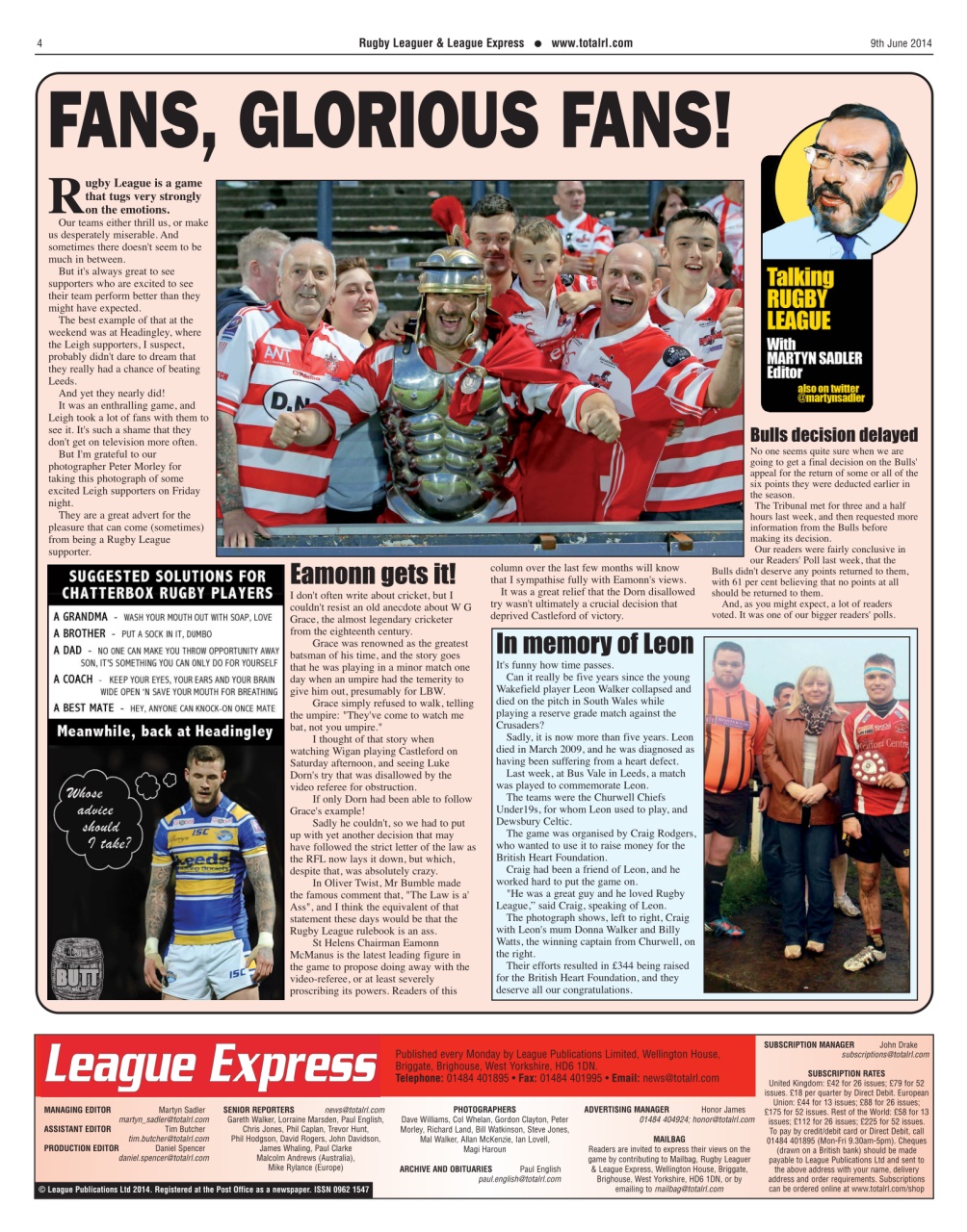 League Express Preview Pages