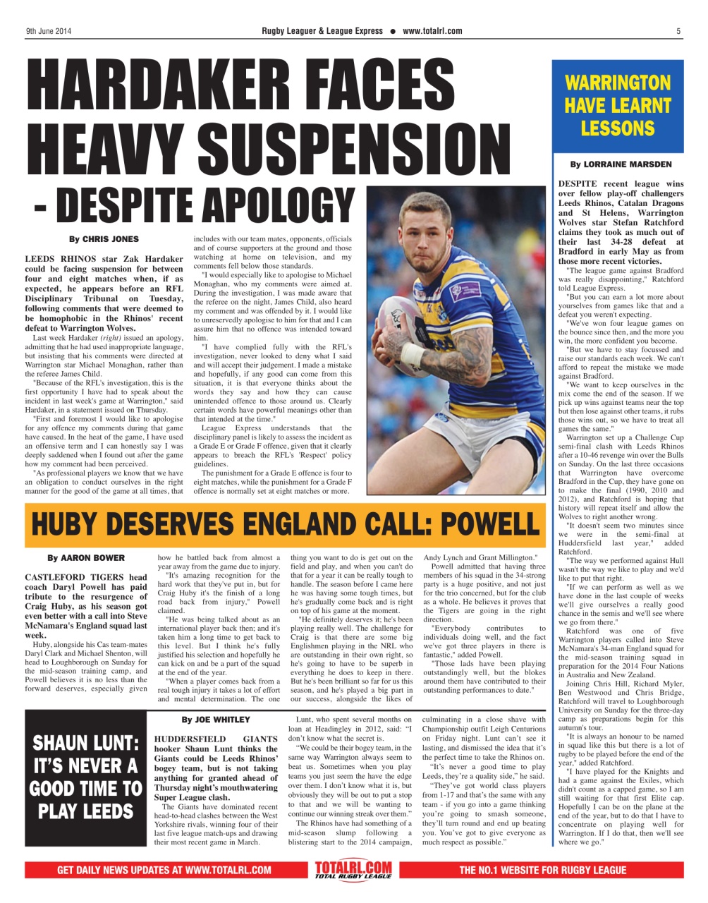 League Express Preview Pages