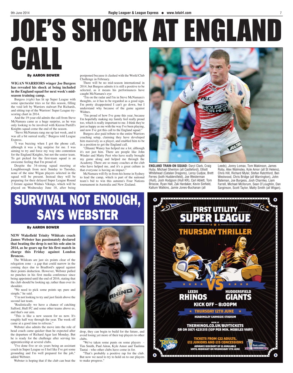 League Express Preview Pages