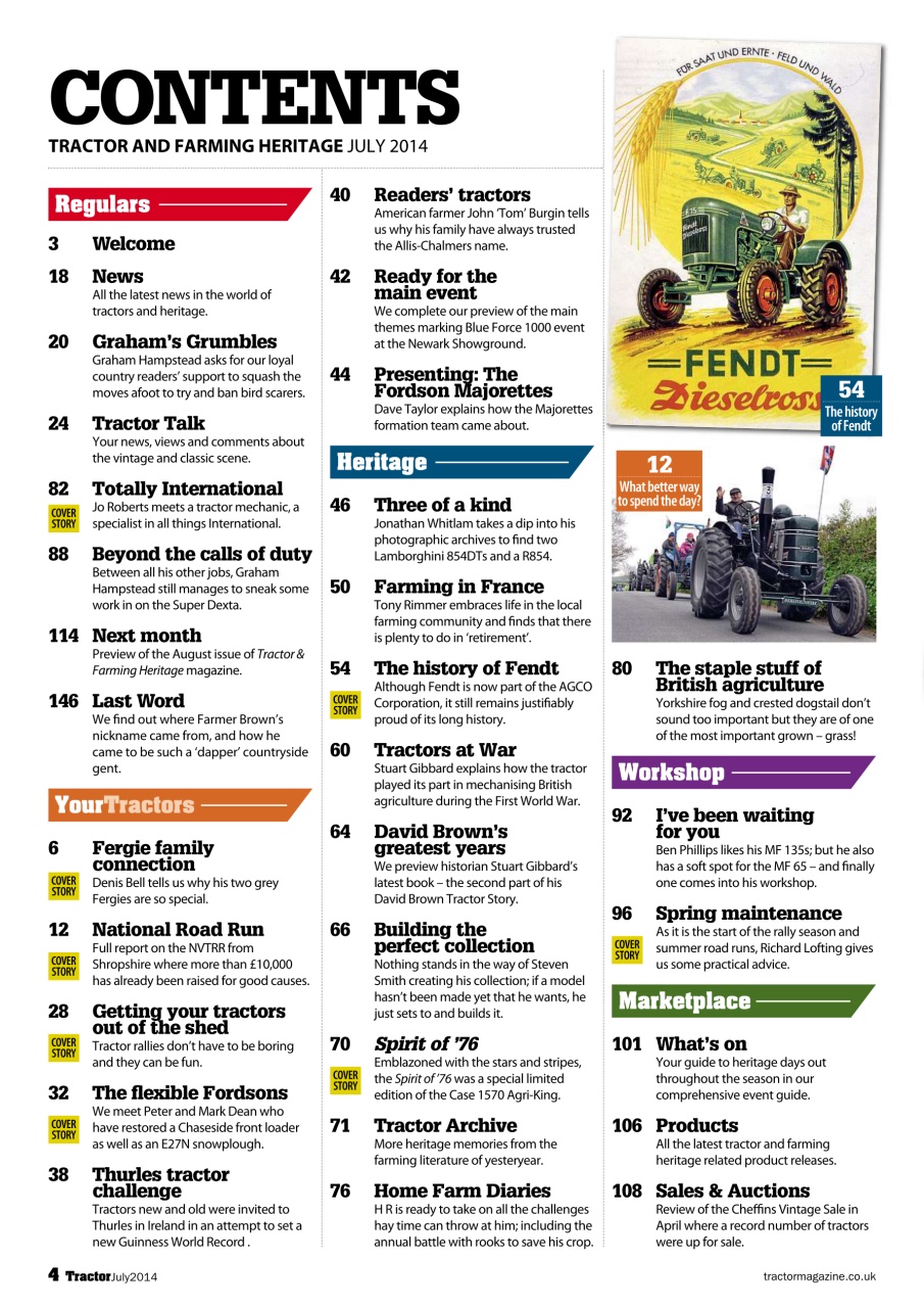 Tractor & Farming Heritage Magazine Preview Pages