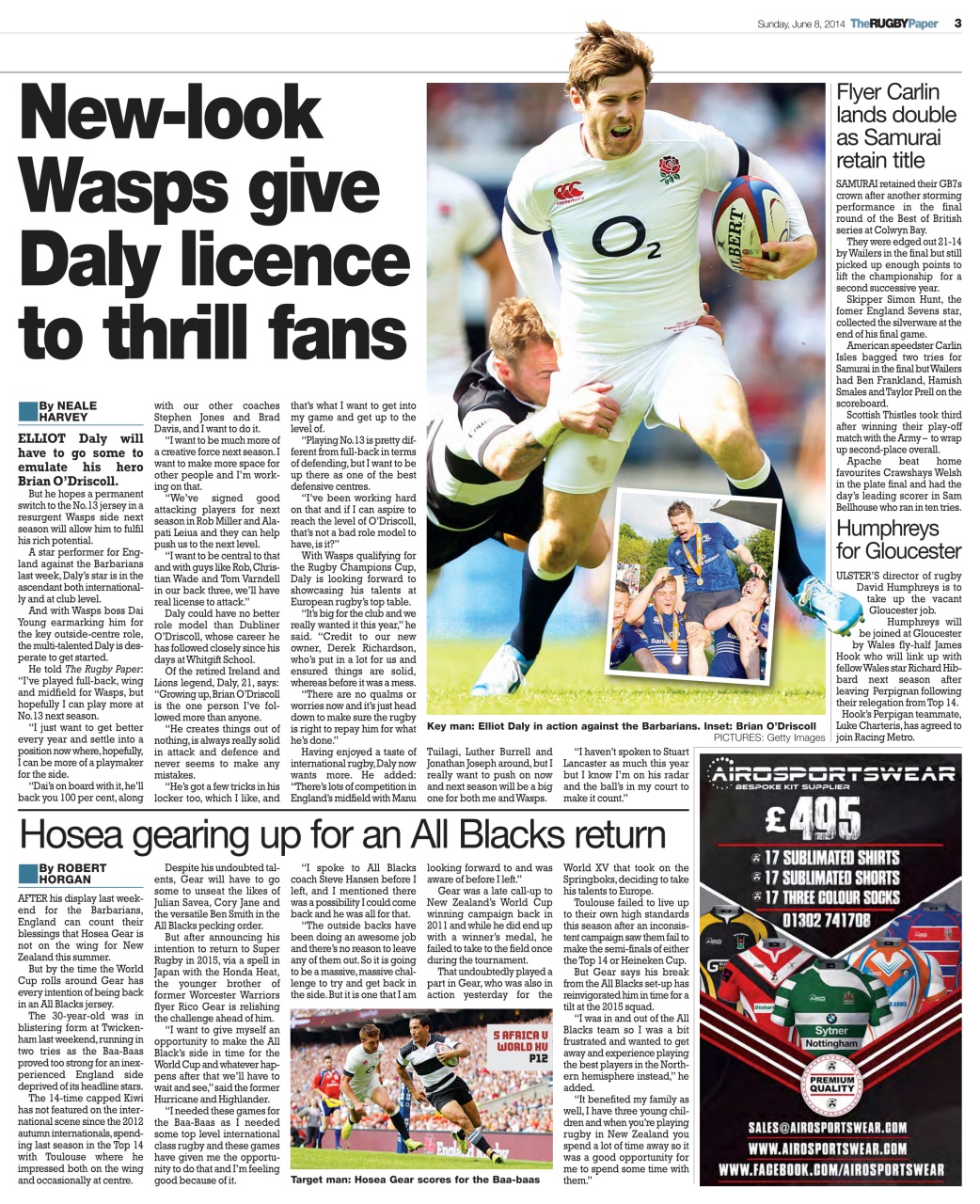 The Rugby Paper Preview Pages