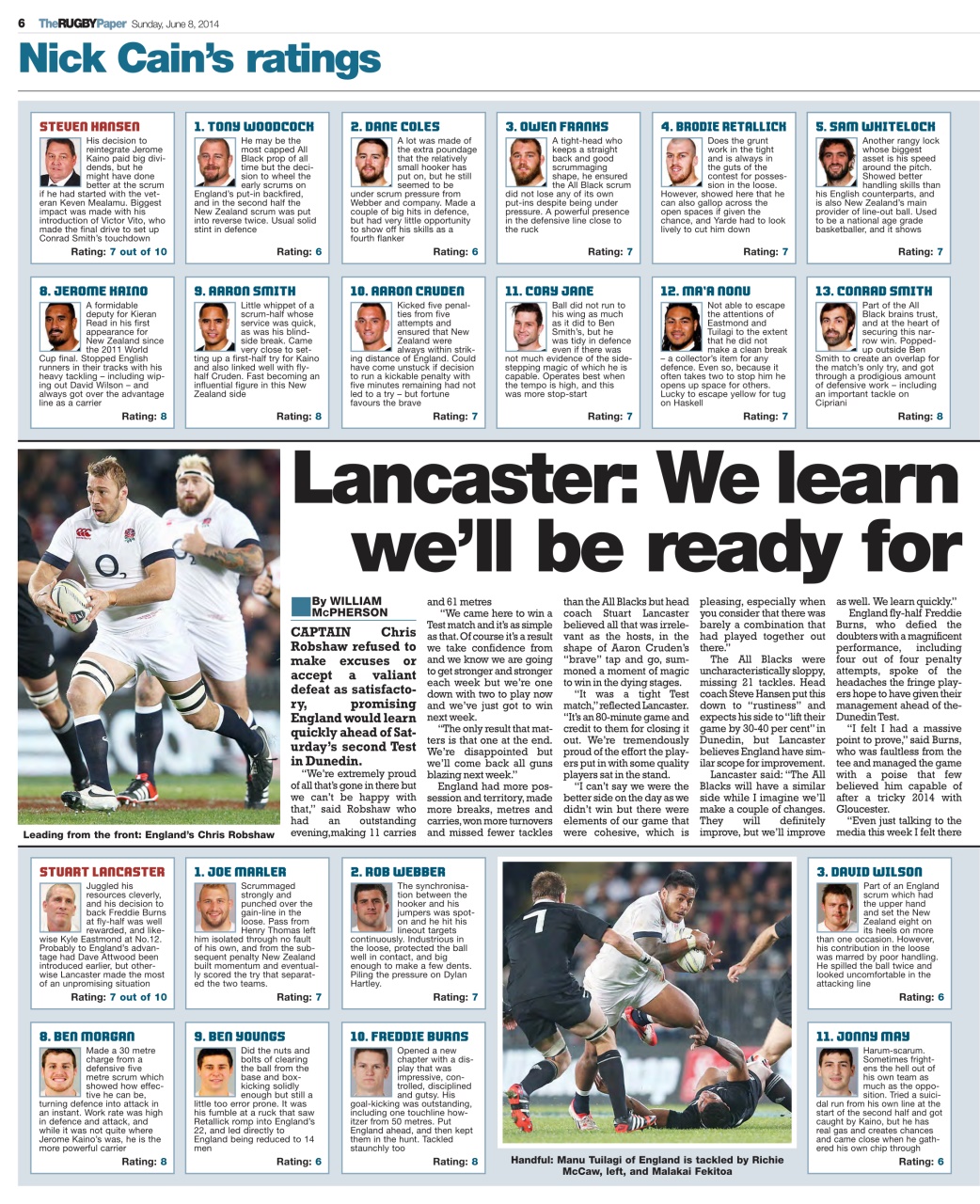 The Rugby Paper Preview Pages