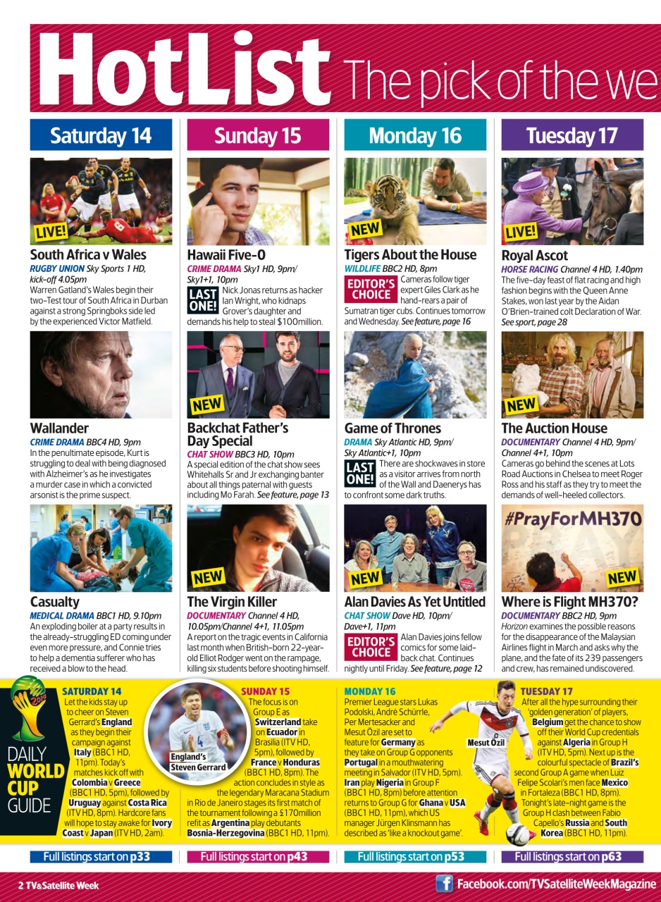 TV & Satellite Week Preview Pages