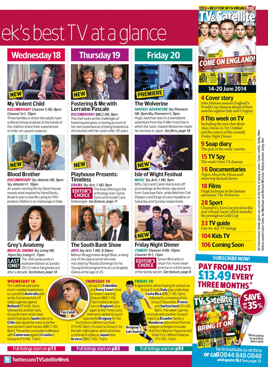 TV & Satellite Week Preview Pages