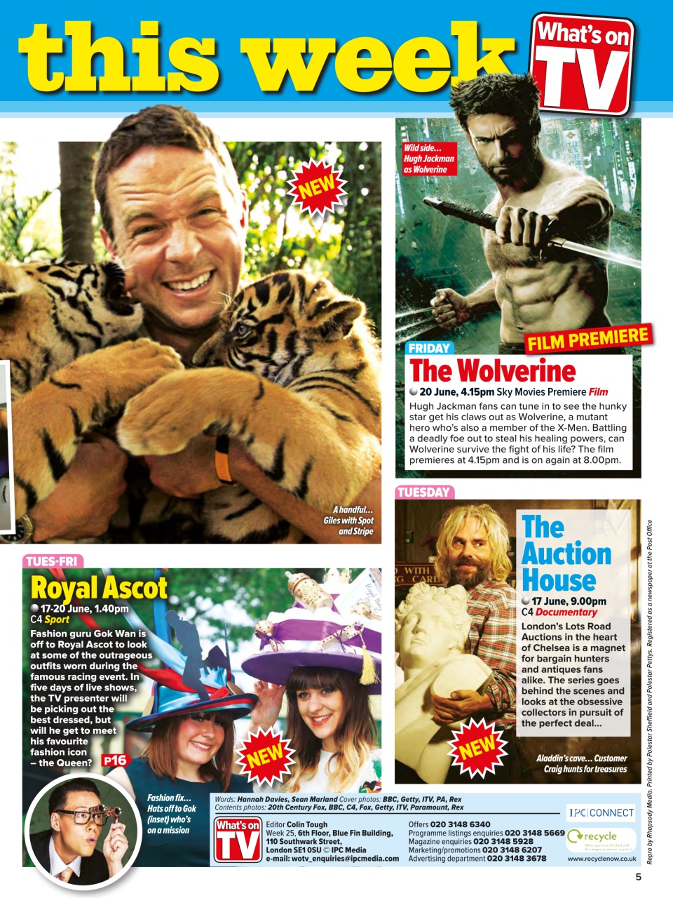 What's on TV Preview Pages
