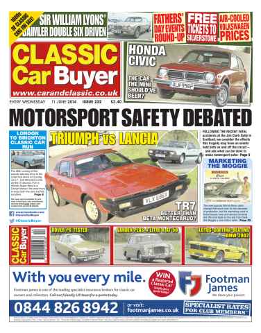 Classic Car Buyer issue No.232 Motorsport Safety Debated