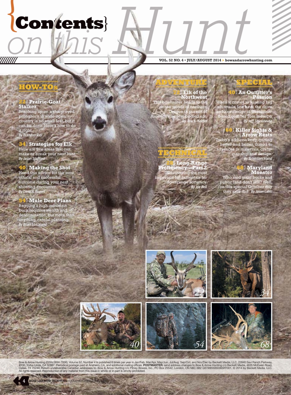 Bow & Arrow Hunting Preview Pages