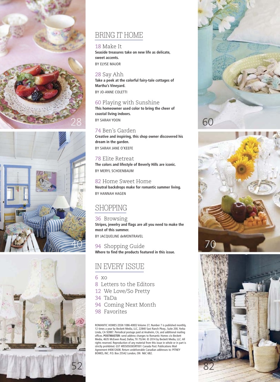 Romantic Homes Preview Pages