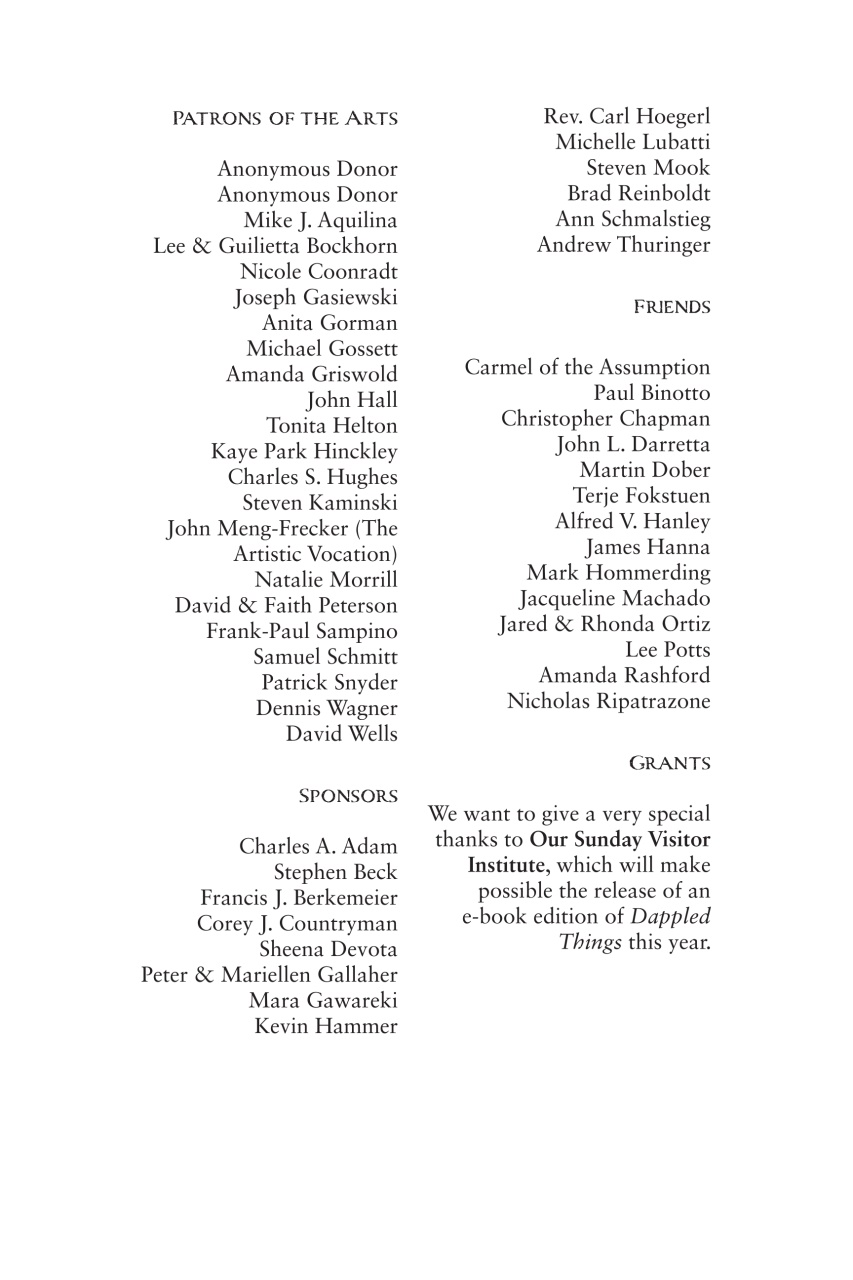 Dappled Things Preview Pages