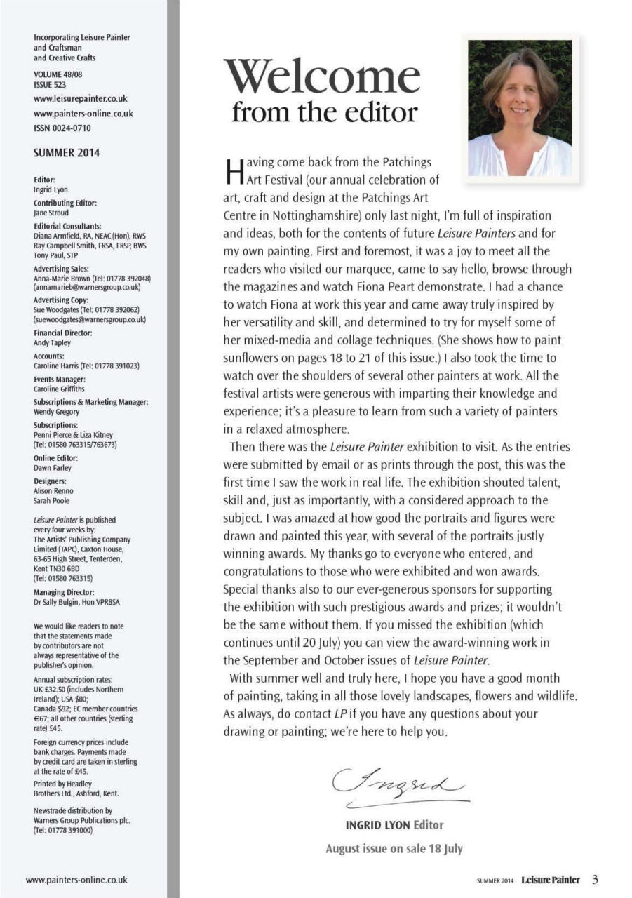 Leisure Painter & The Artist Preview Pages