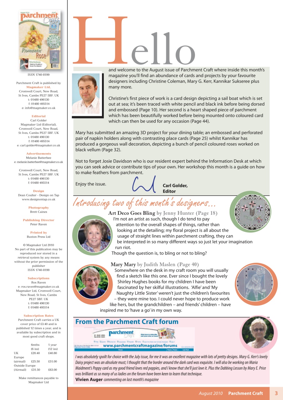 Parchment Craft Preview Pages