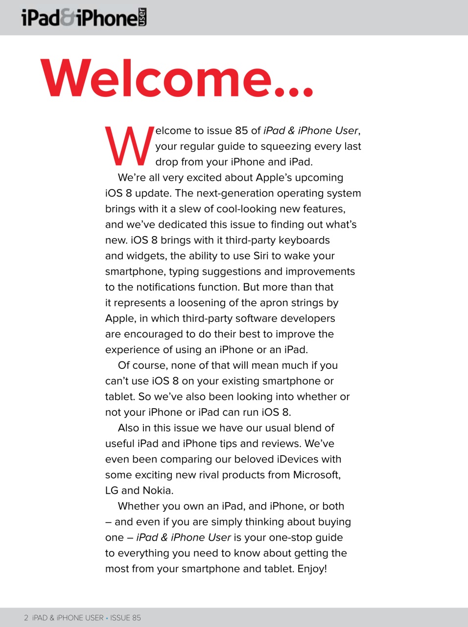 iPad and iPhone User Preview Pages