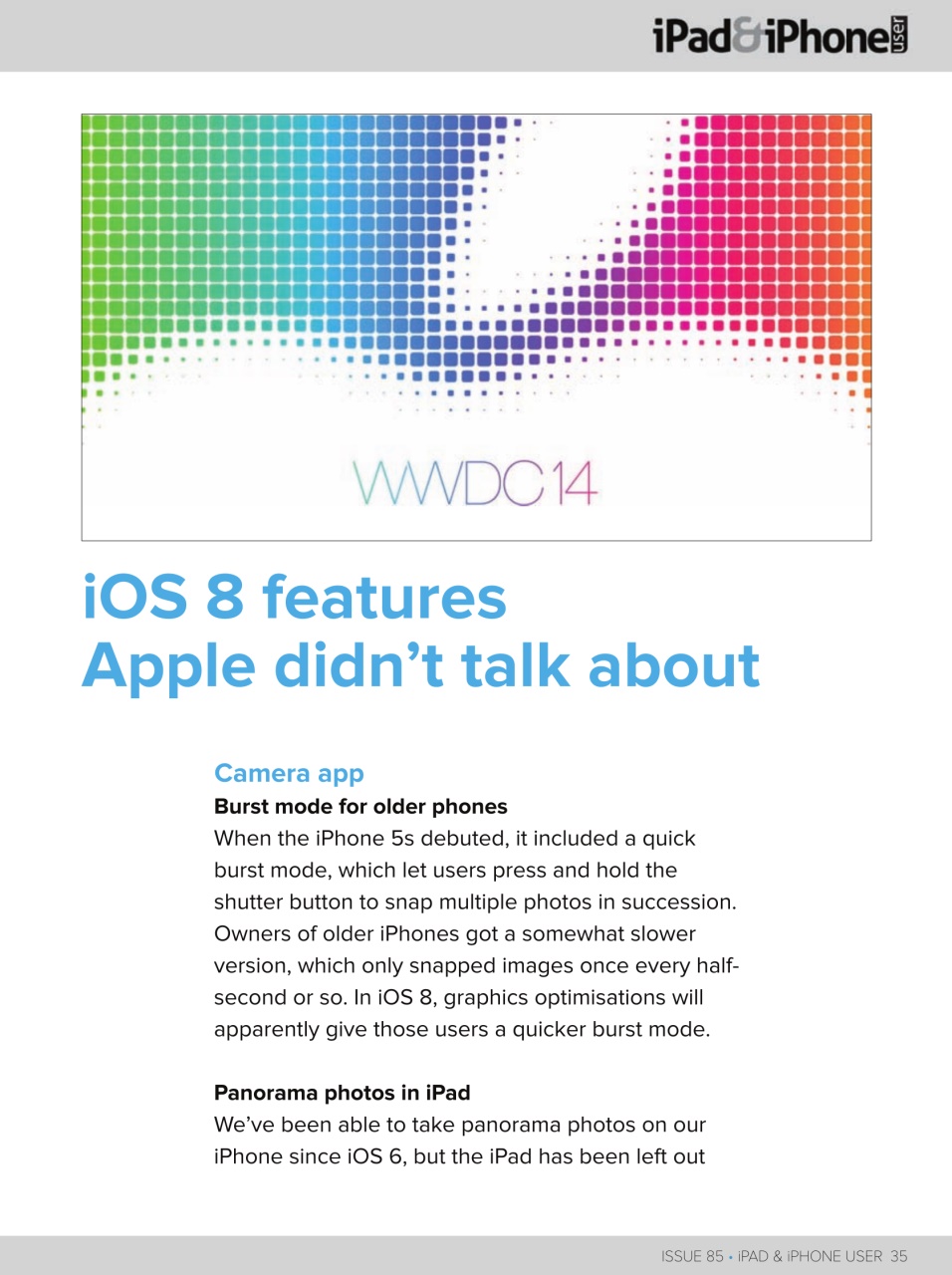 iPad and iPhone User Preview Pages