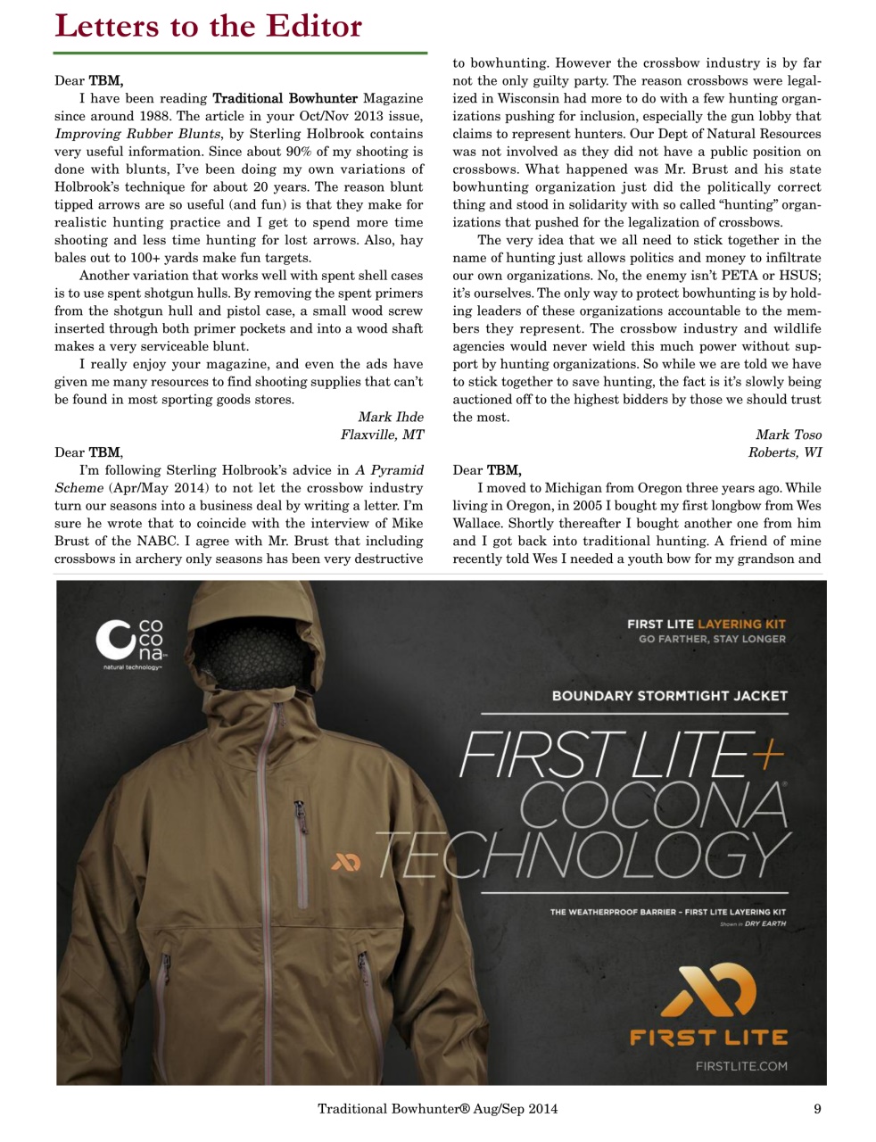 Traditional Bowhunter Magazine Preview Pages