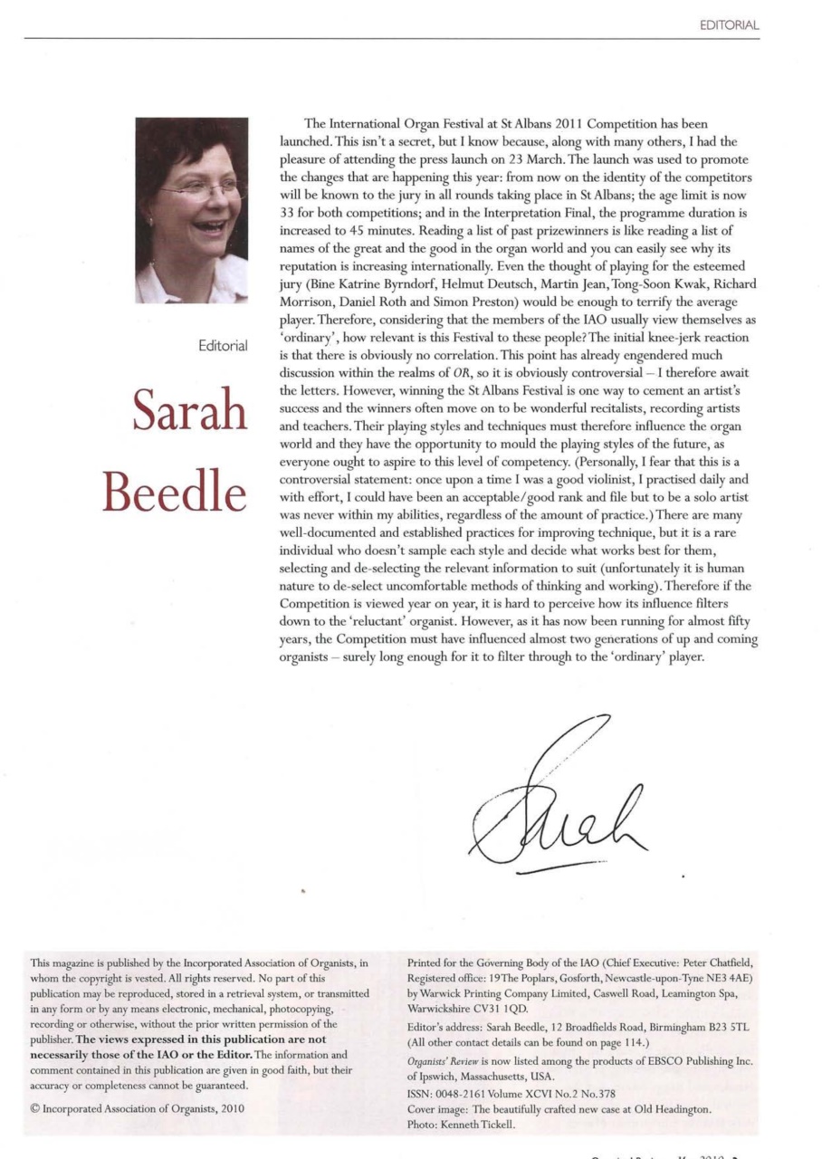 Organists' Review Preview Pages