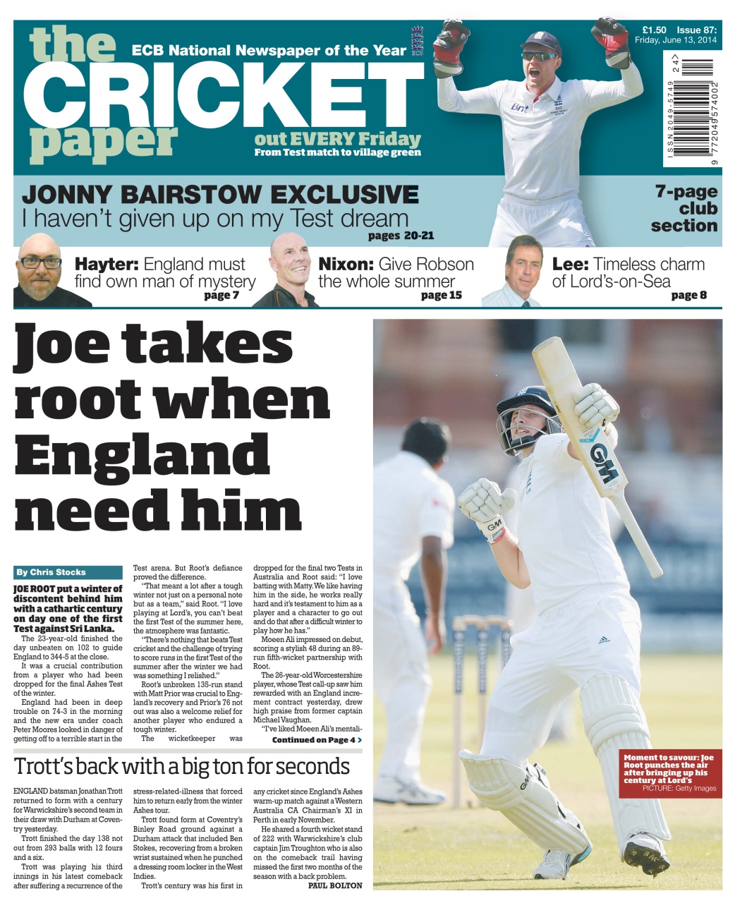 The Cricket Paper Preview Pages