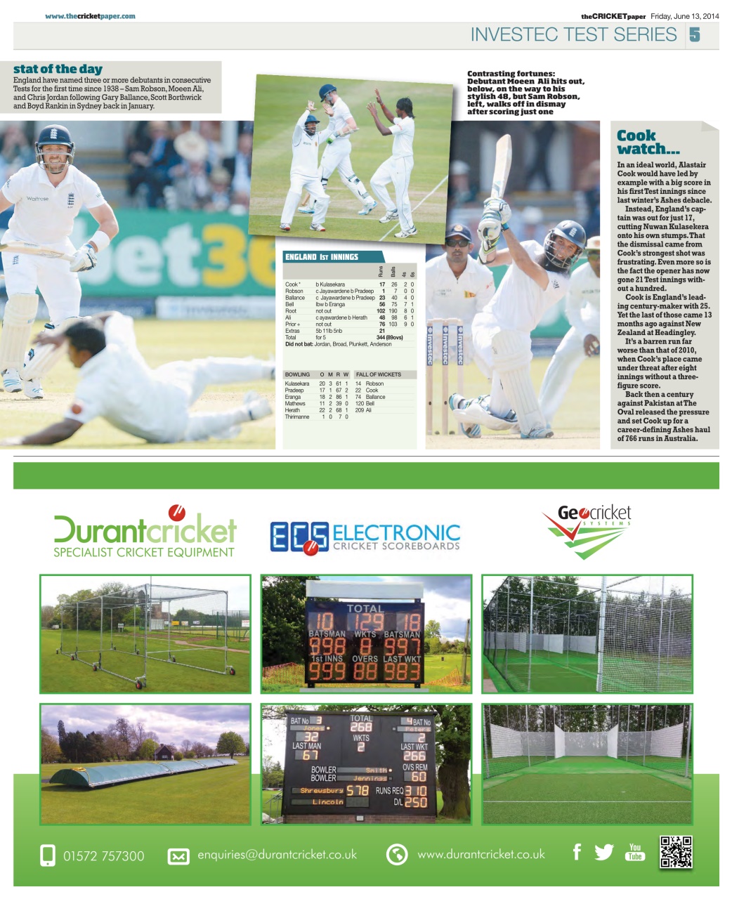 The Cricket Paper Preview Pages