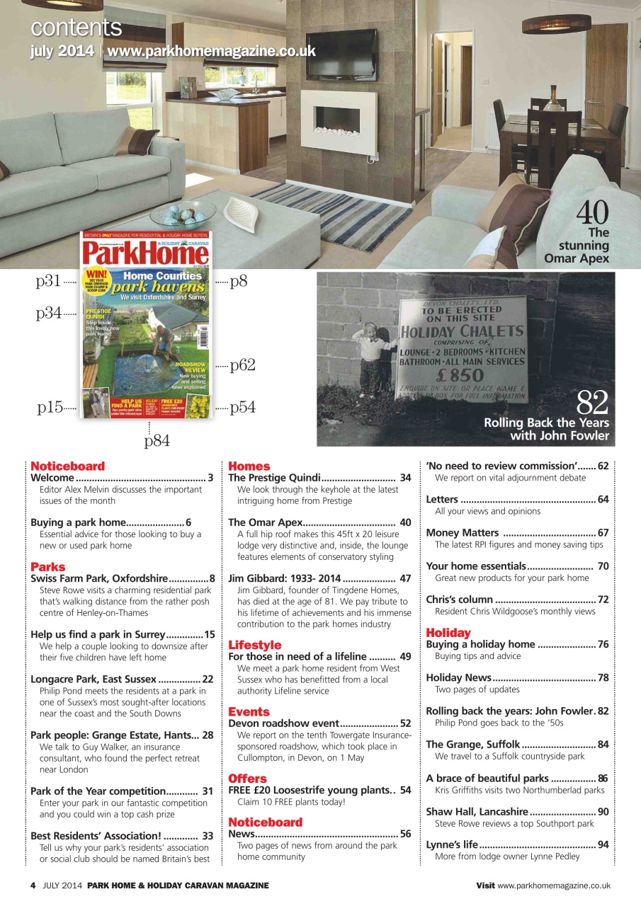 Park Home & Holiday Living Preview Pages