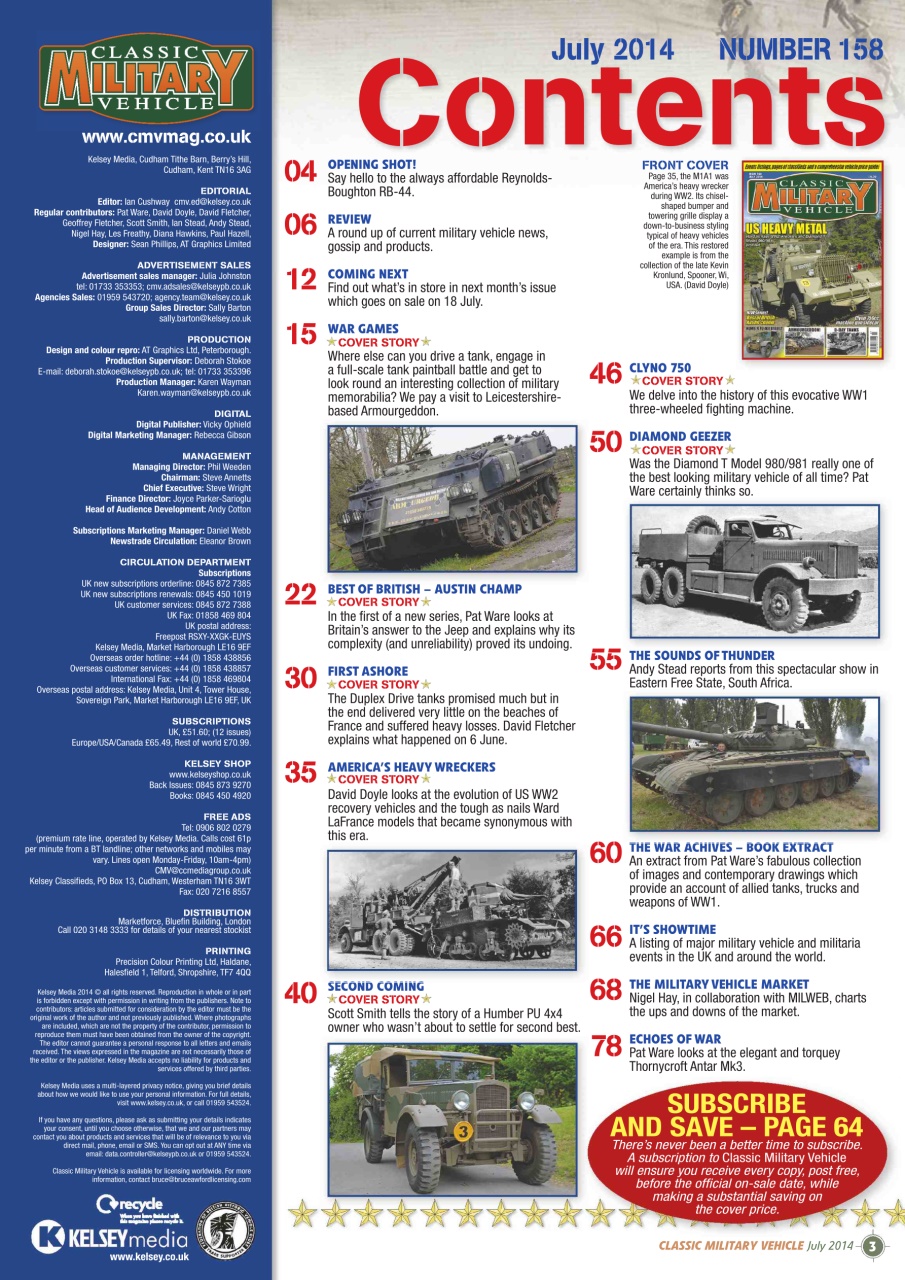 Classic Military Vehicle Preview Pages