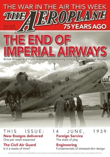 Aeroplane Weekly - The War in the Air 75 years ago issue 
