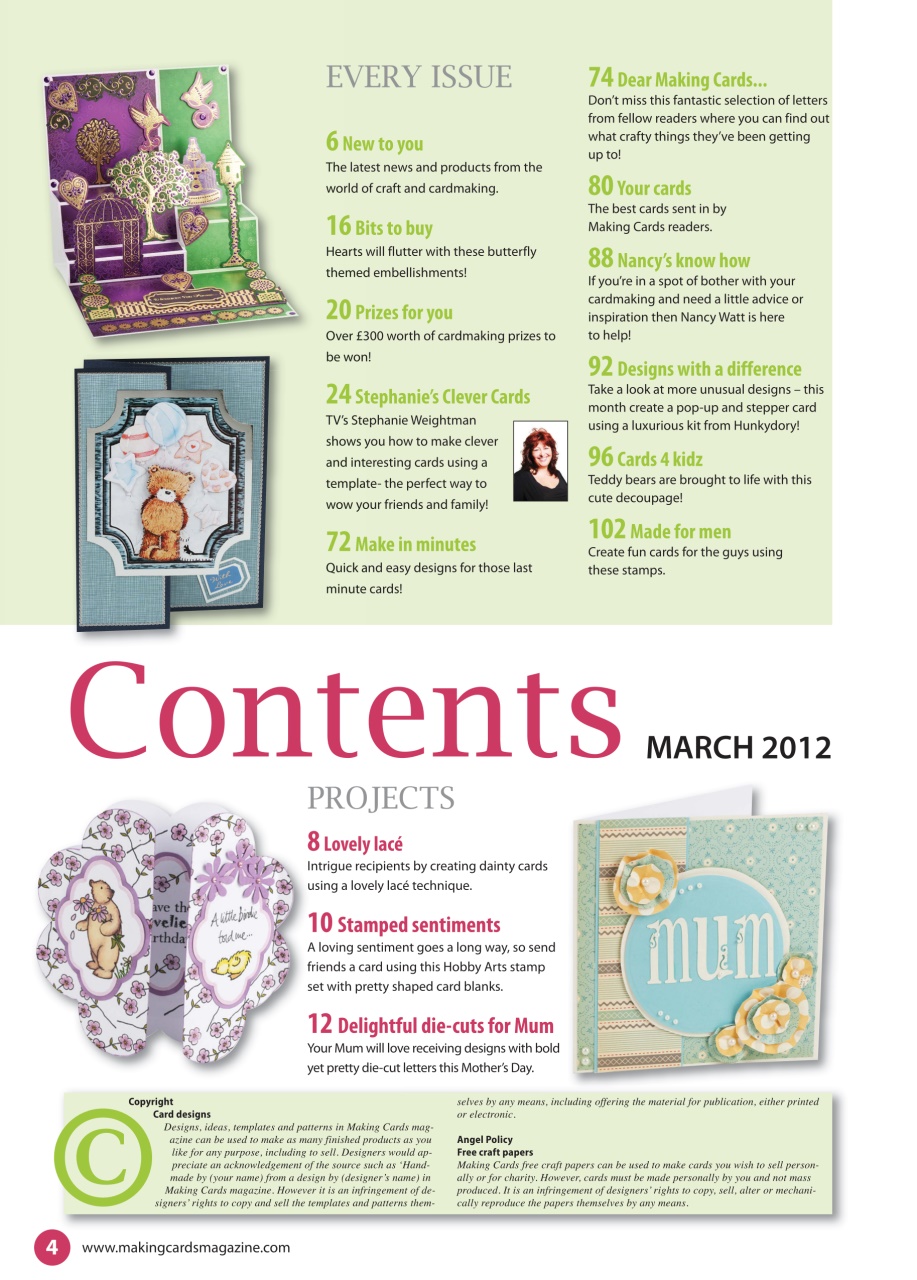 Making Cards & Papercraft Preview Pages