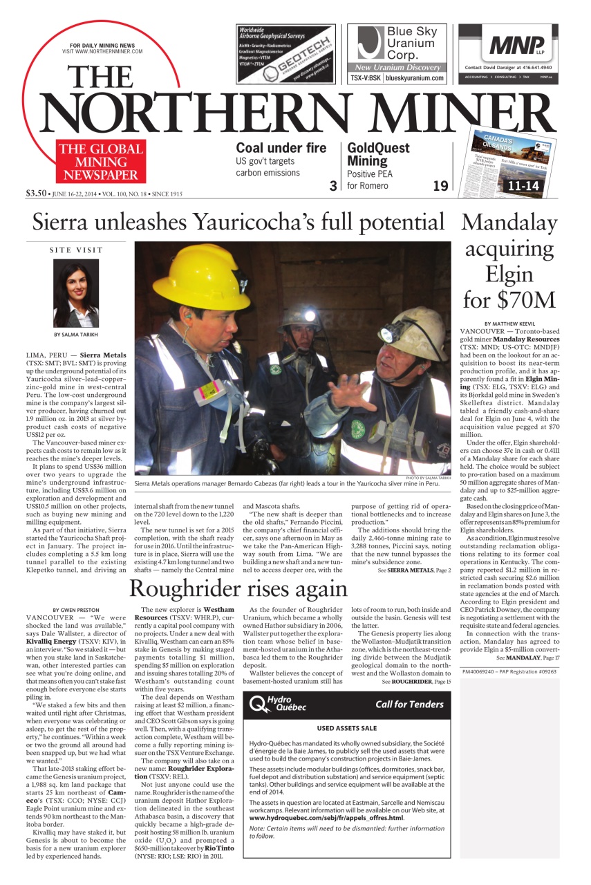 The Northern Miner Preview Pages