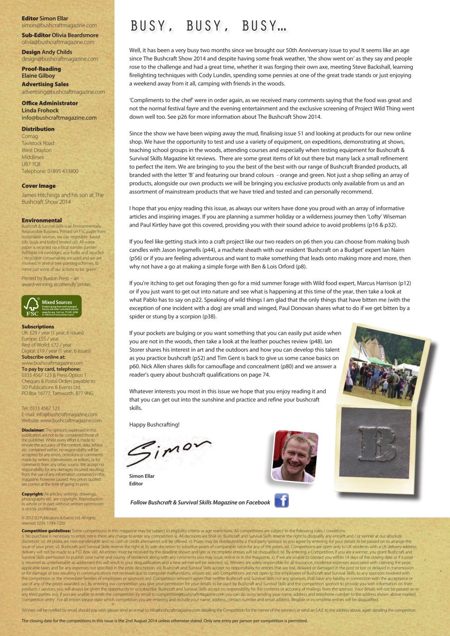 Bushcraft & Survival Skills Magazine Preview Pages