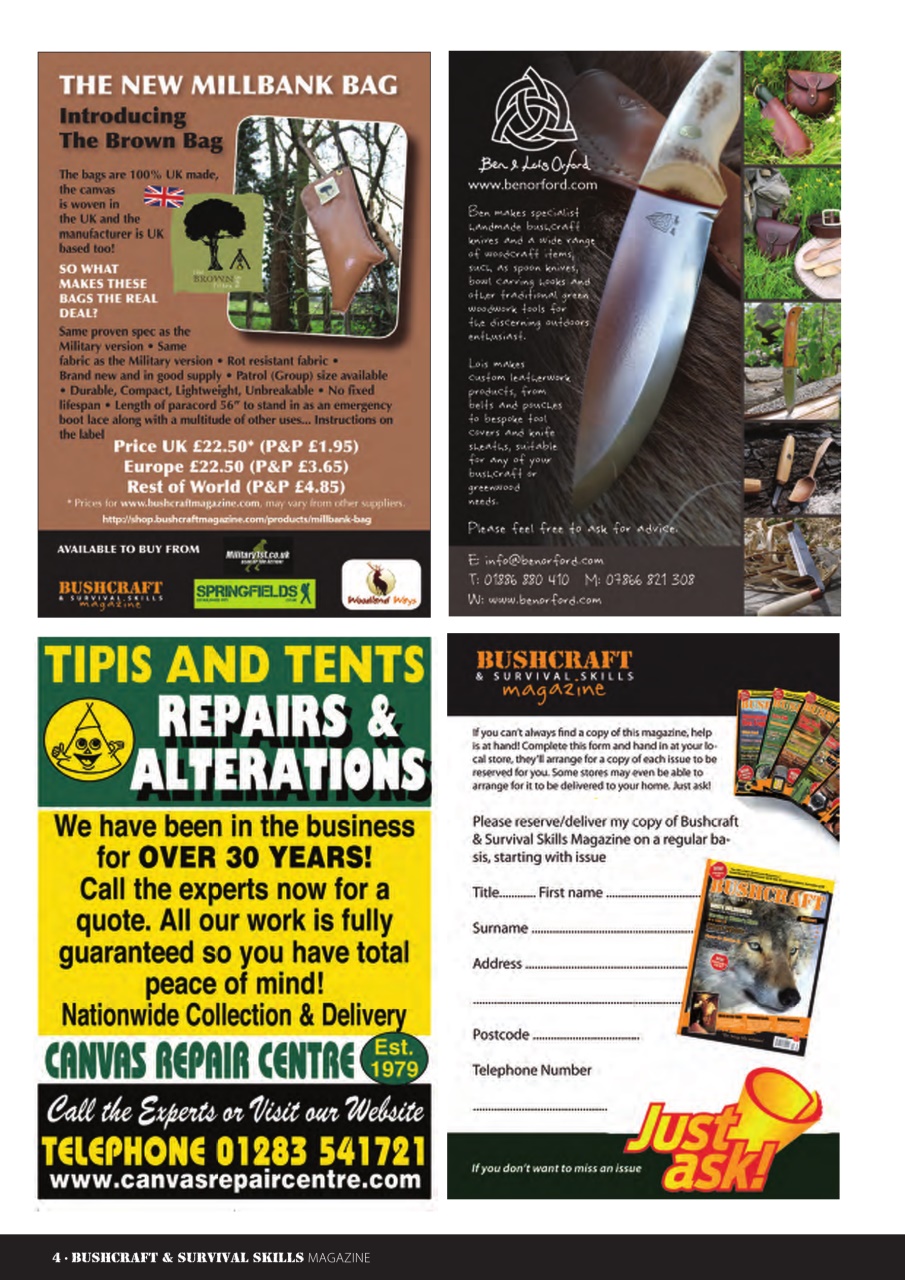 Bushcraft & Survival Skills Magazine Preview Pages