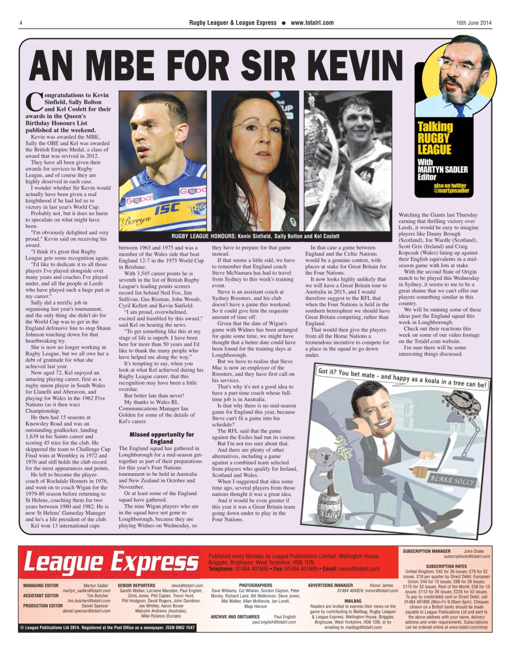 League Express Preview Pages