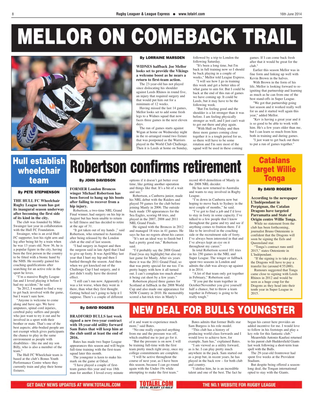 League Express Preview Pages