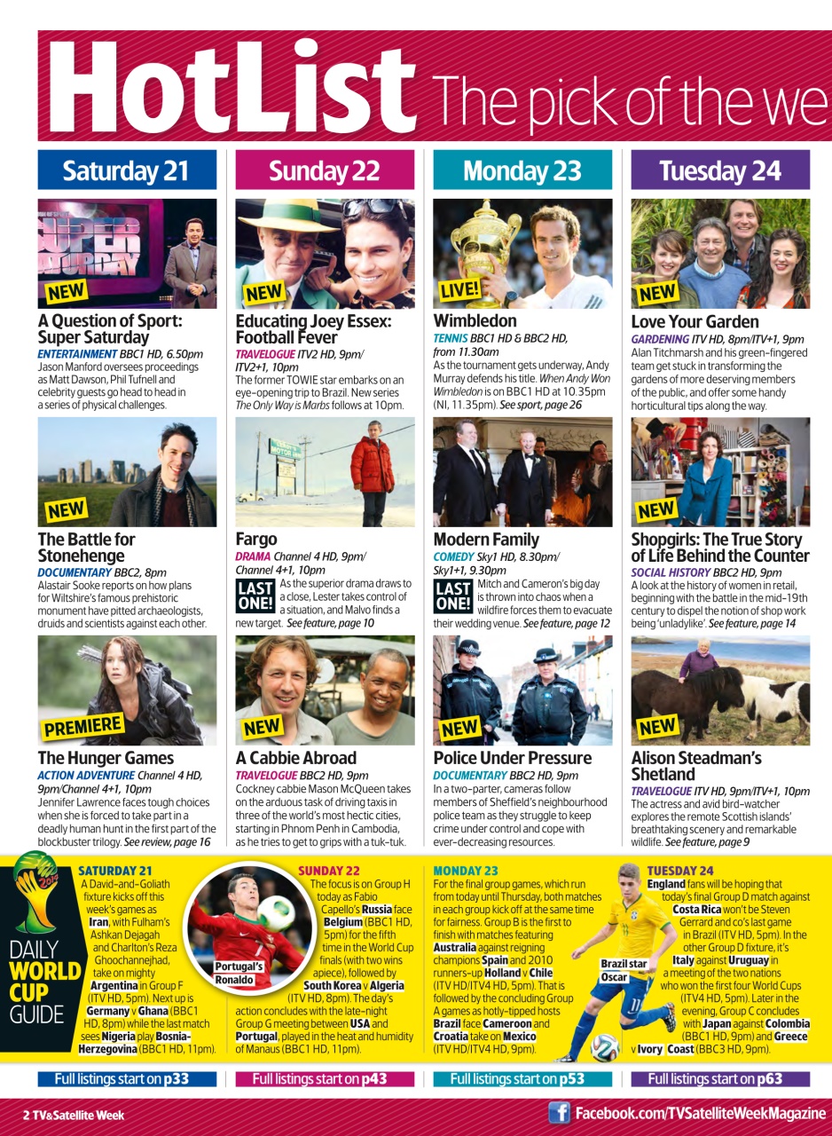 TV & Satellite Week Preview Pages