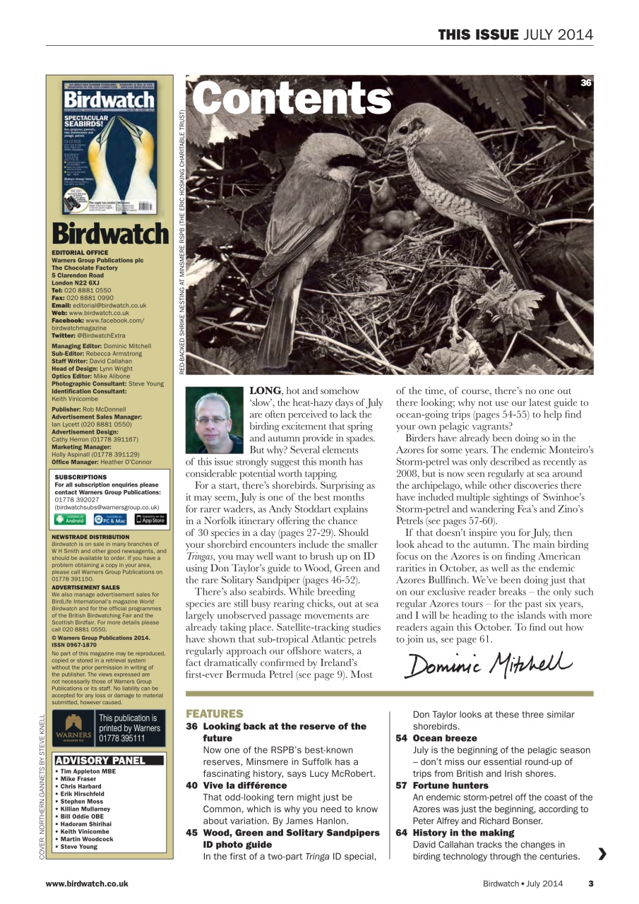 Birdwatch Magazine Preview Pages