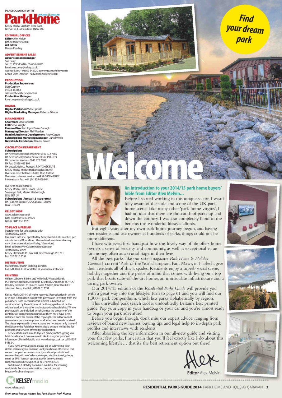 Park Home & Holiday Living Preview Pages