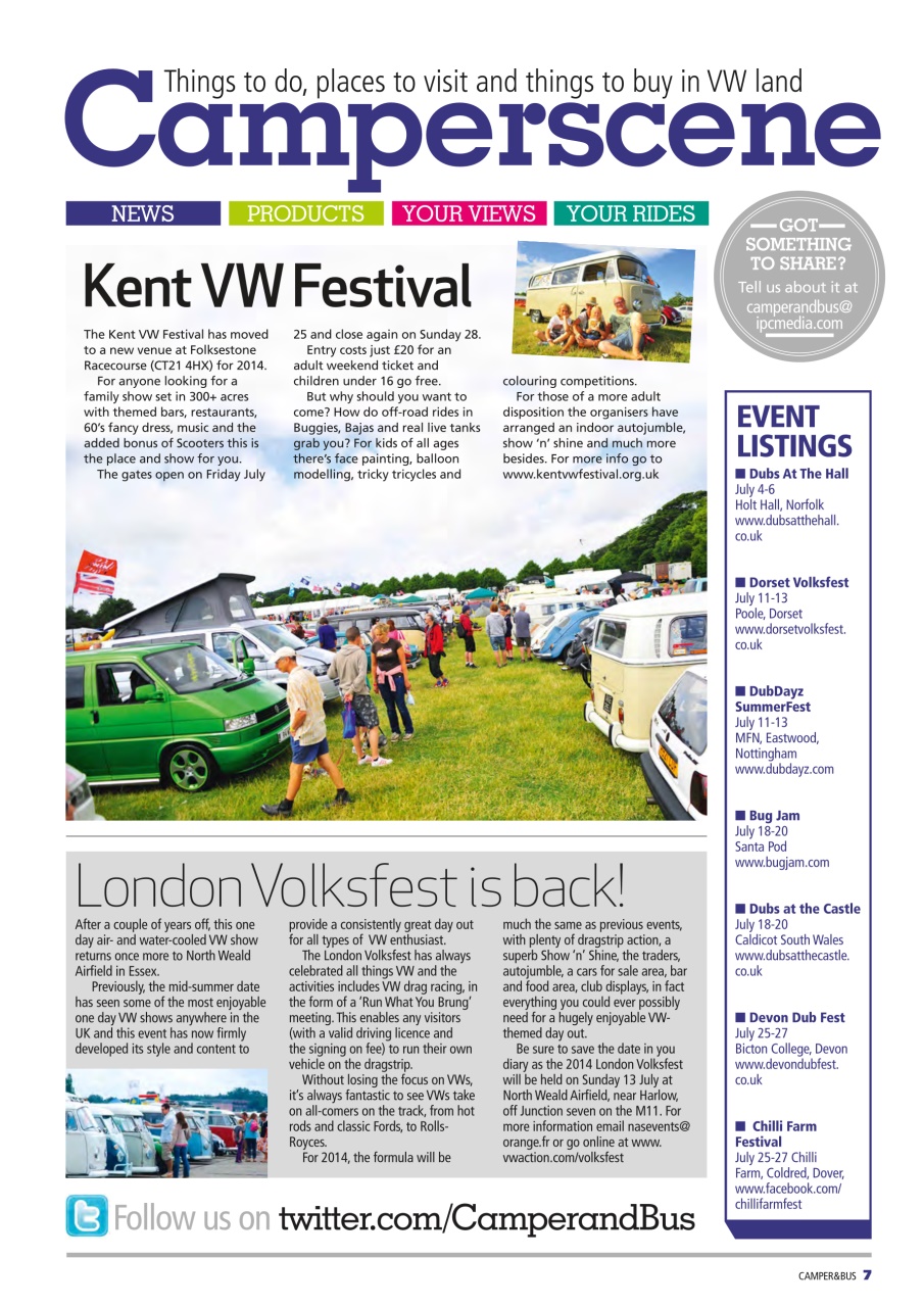 VW Camper Preview Pages