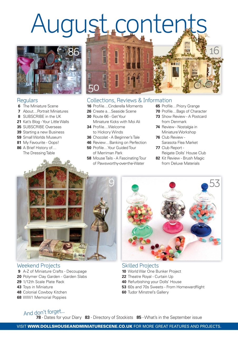 Dolls House and Miniature Scene Preview Pages