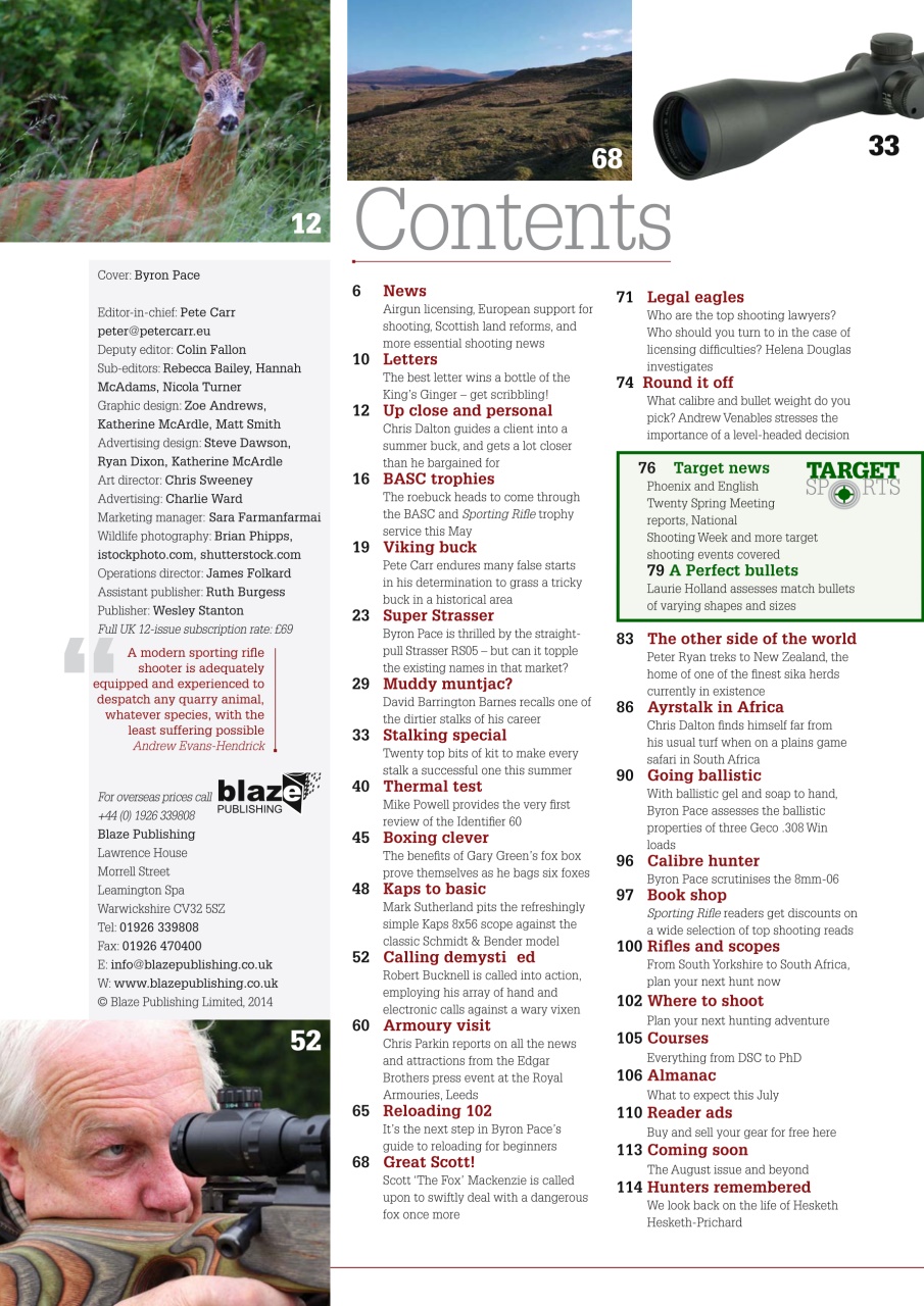 Sporting Rifle Preview Pages