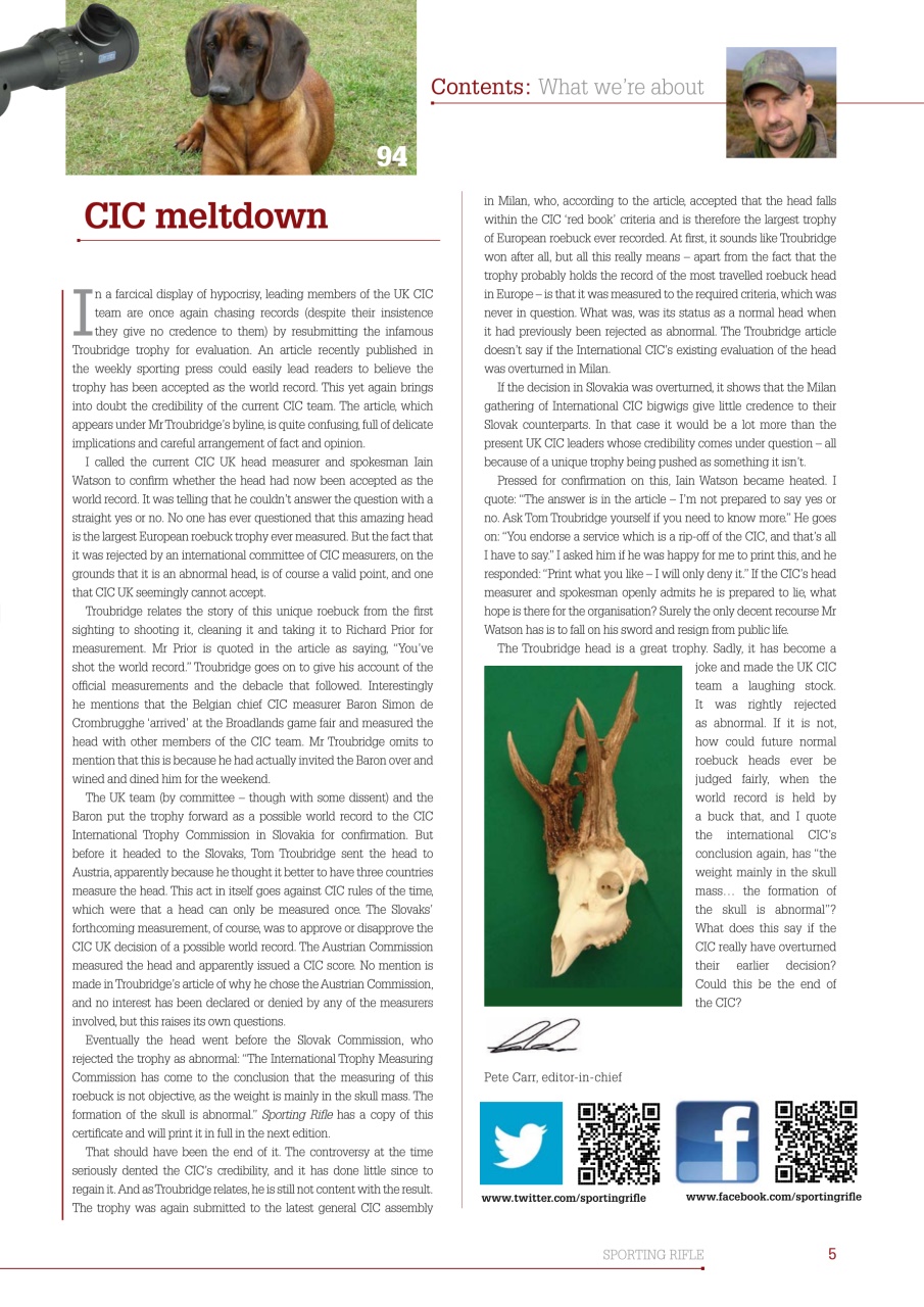 Sporting Rifle Preview Pages