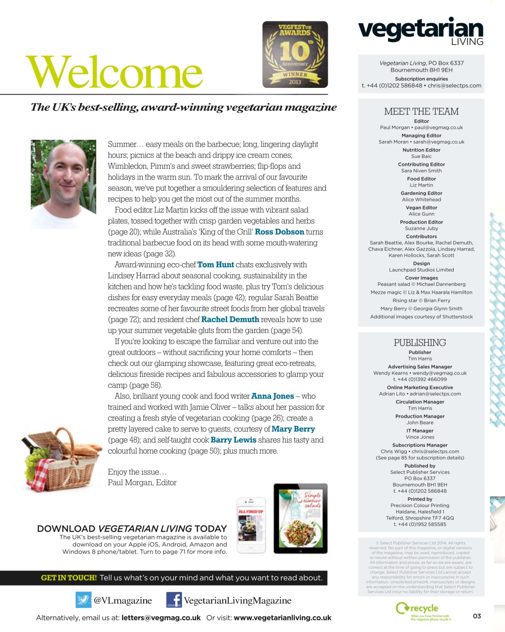Vegetarian Living Preview Pages