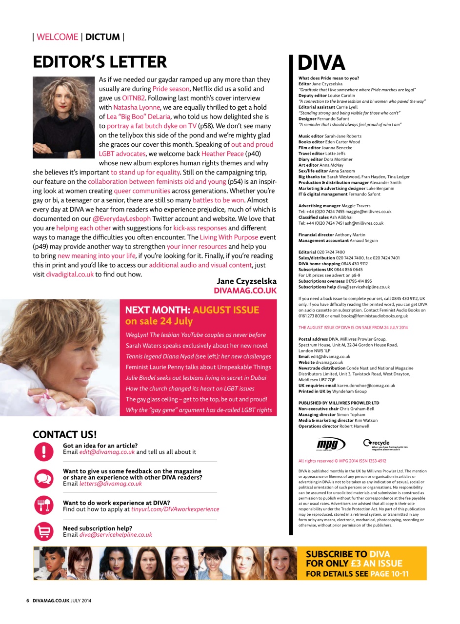 DIVA Magazine Preview Pages