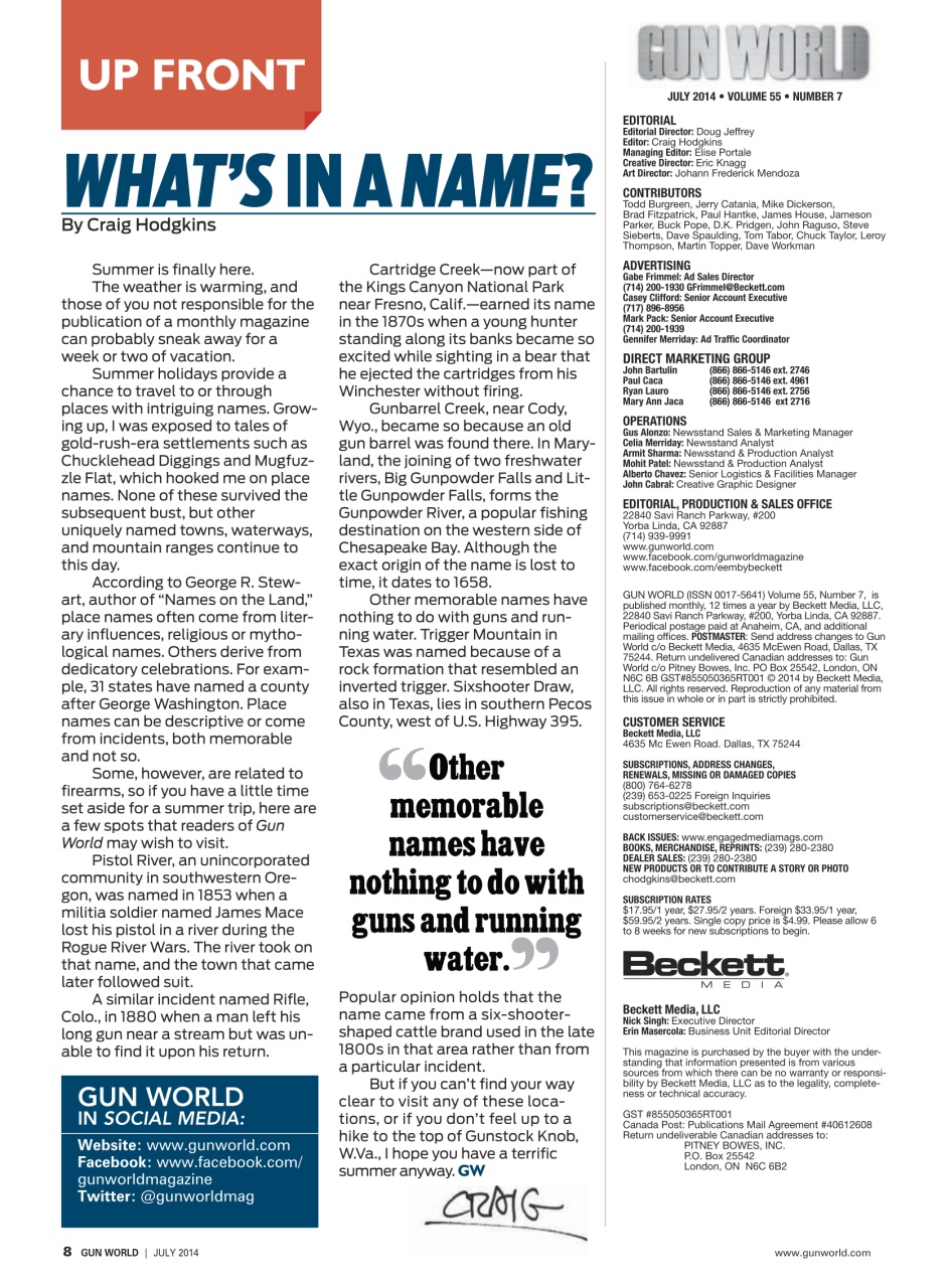 Gun World Preview Pages