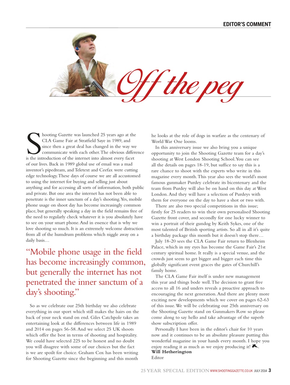 Shooting Gazette Preview Pages