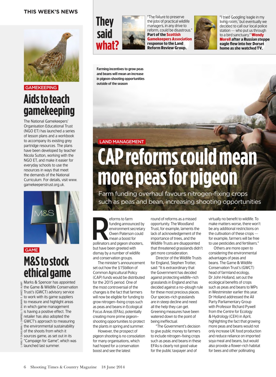 Shooting Times & Country Preview Pages