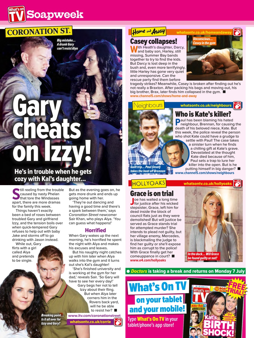 What's on TV Preview Pages