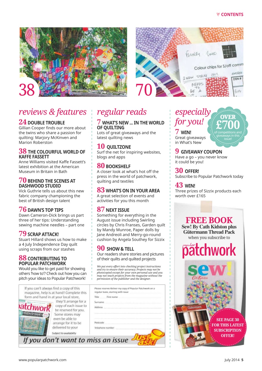 Popular Patchwork Magazine Preview Pages