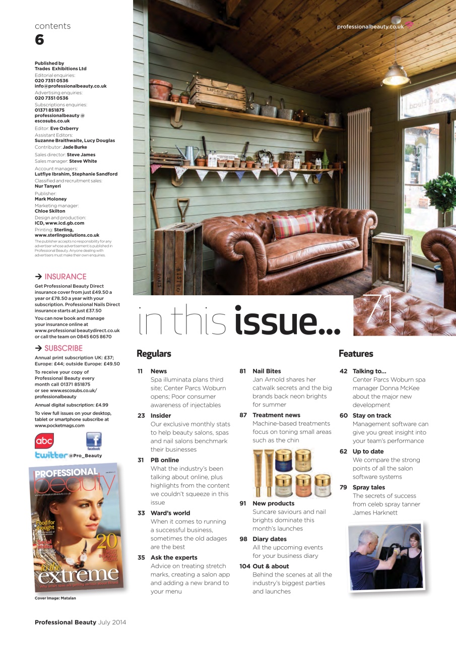 Professional Beauty Preview Pages